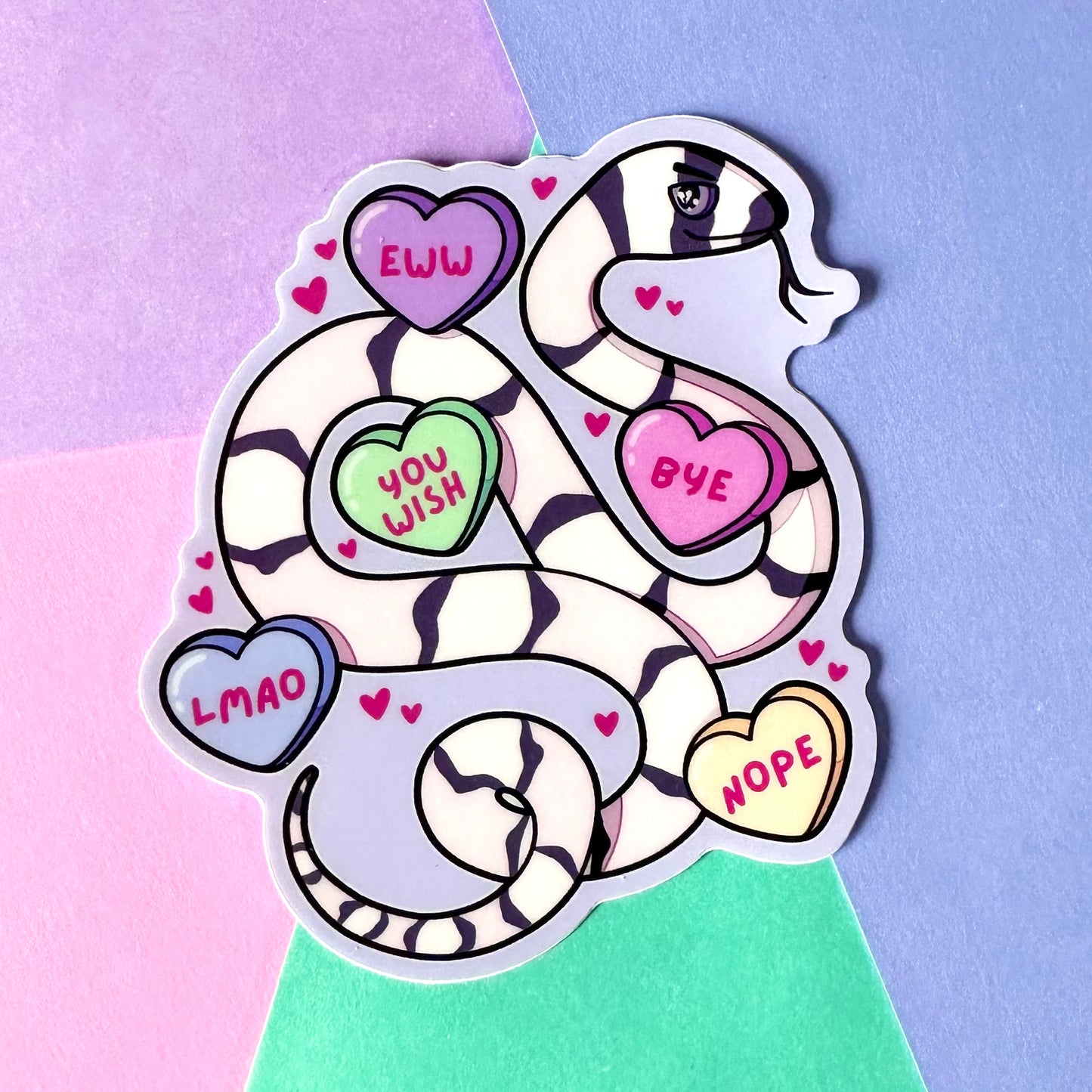 Candy Hearts Milkshake Sticker