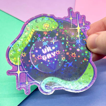 Ur Gay Magic Eight Ball Holo Sparkle Sticker